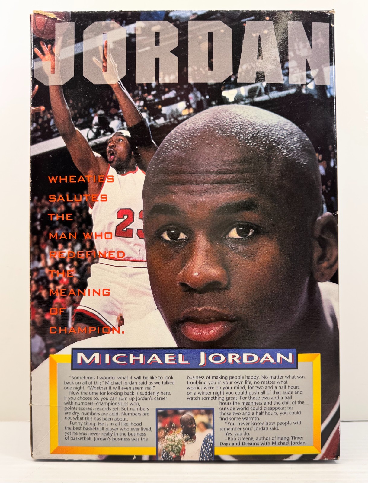 Michael Jordan WHEATIES Silver Cereal Box. Collectors Edition 1993 18oz