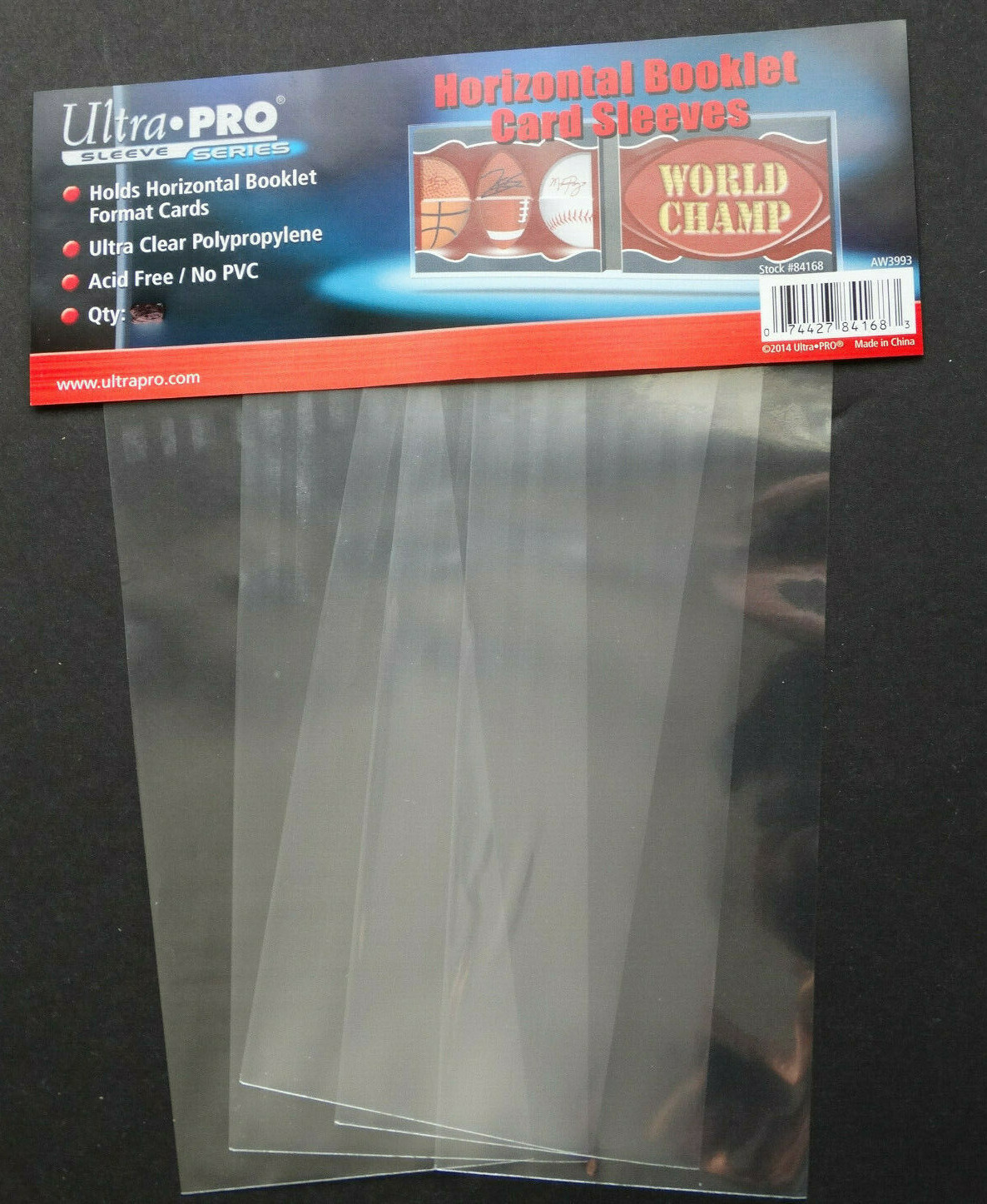 5 Loose Ultra Pro Horizontal Booklet Card Sleeves