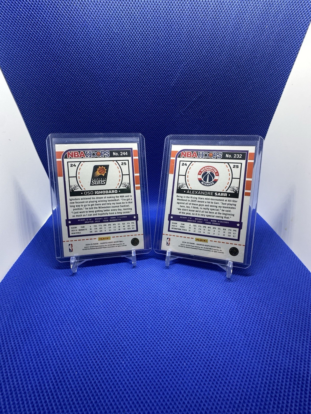 2024 NBA Haunted Hoops Alexandre Sarr + Oso Ighodaro Pumpkin Border