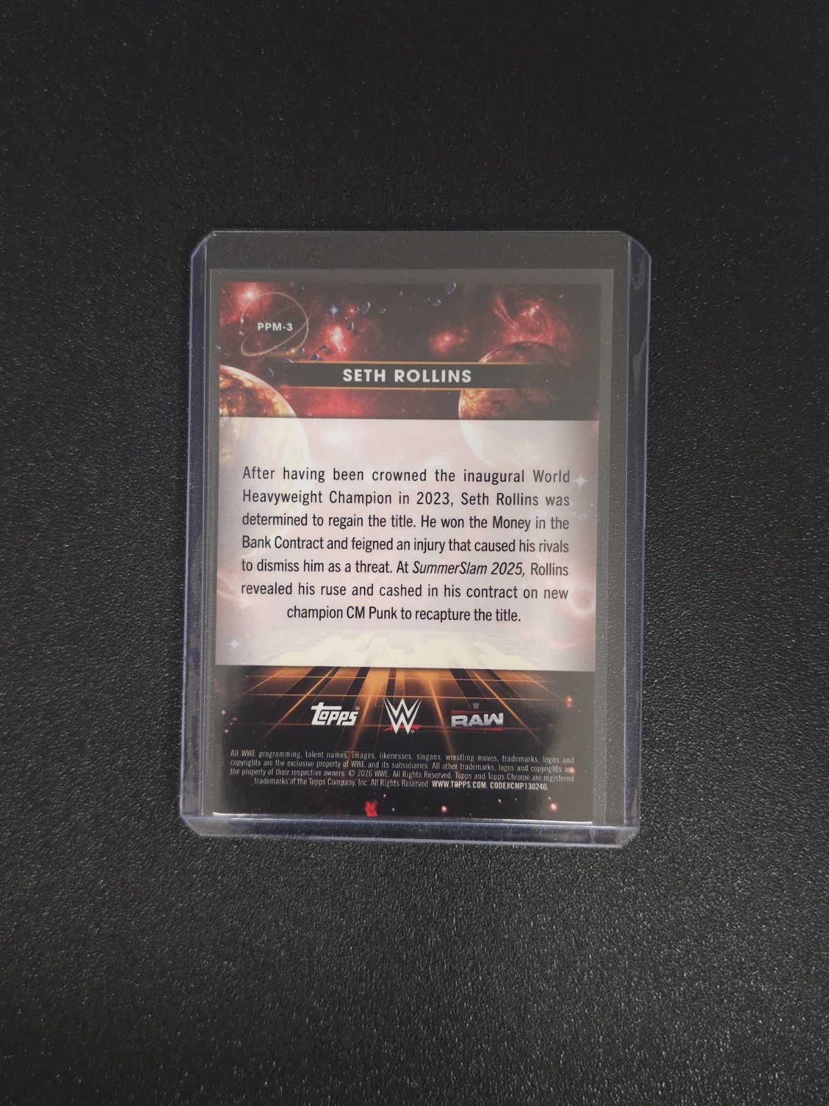 2026 Topps Cosmic Chrome WWE Seth Rollins Planetary Pursuit – Mercury AL2