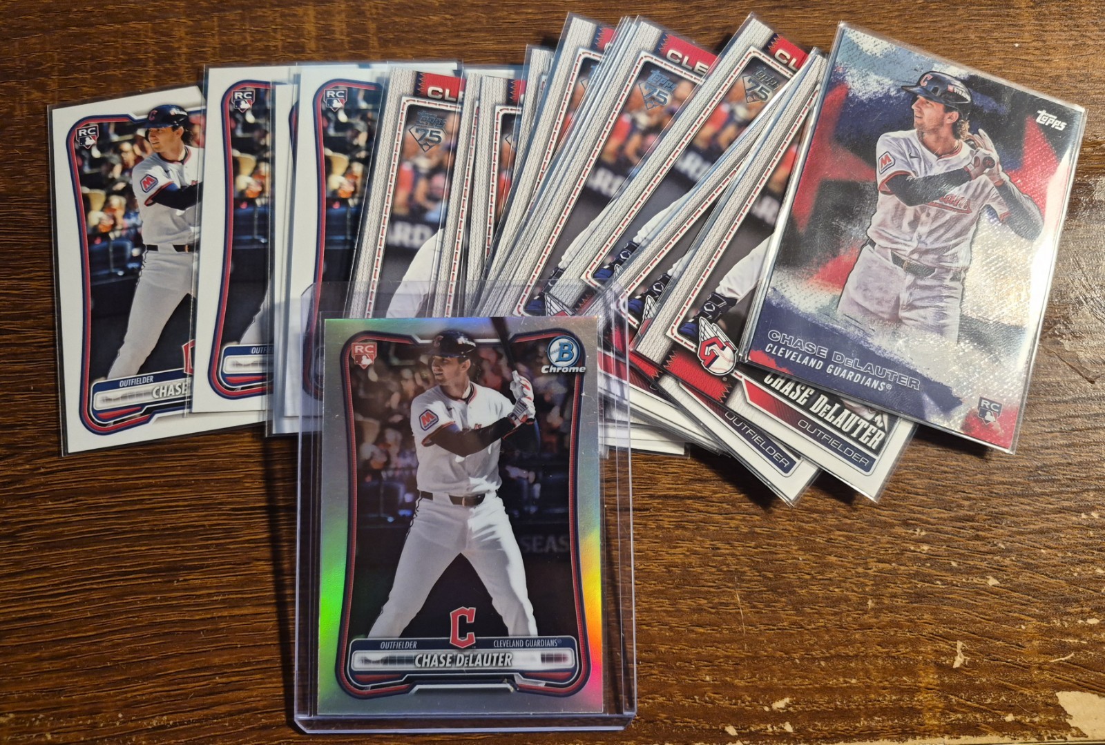 Chase Delauter 2026 Bowman & Topps Rookie RC Red Badge REFRACTOR 27 Card LOT