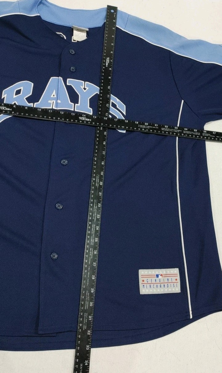MLB Tamp Bay Rays Evan Longoria #3 Baseball Jersey Blue Adult Size XL