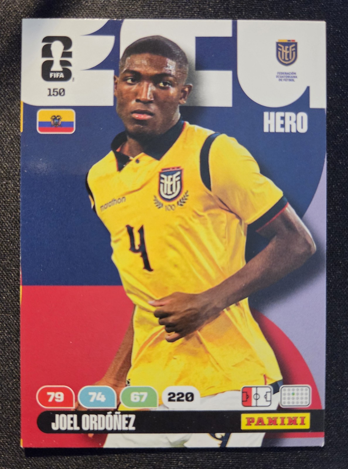 2026 FIFA World Cup Panini Adrenlyn XL Joel Ordonez #150 Team Ecuador