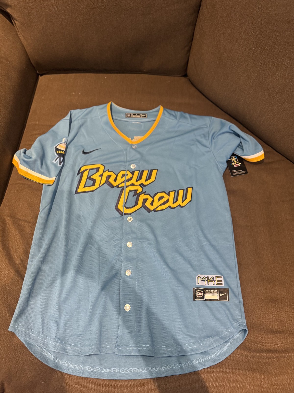 Jacob Misiorowski Milwaukee Brewers Brew Crew Jersey Mens Size Large