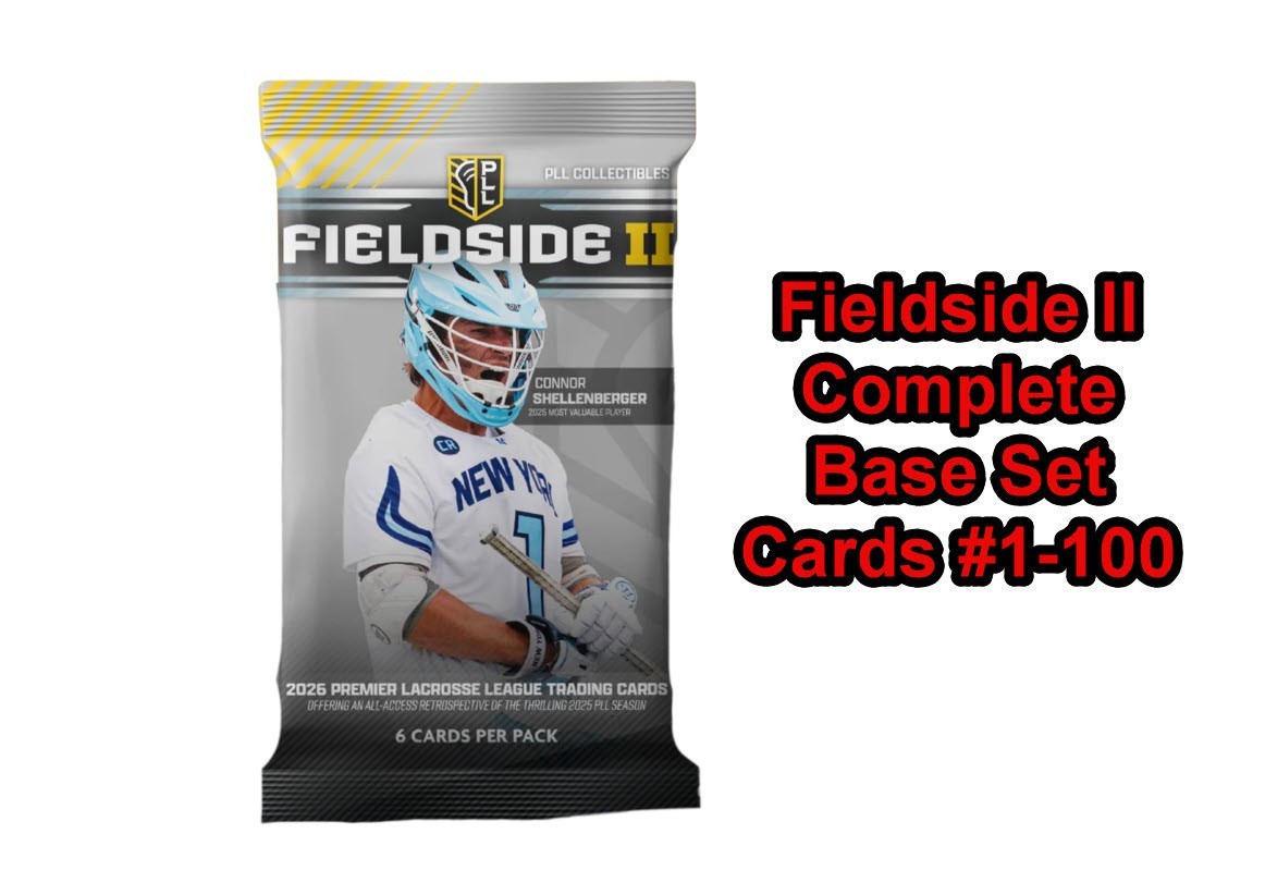 PLL Fieldside II COMPLETE (100) Base Card Set – Premier Lacrosse League