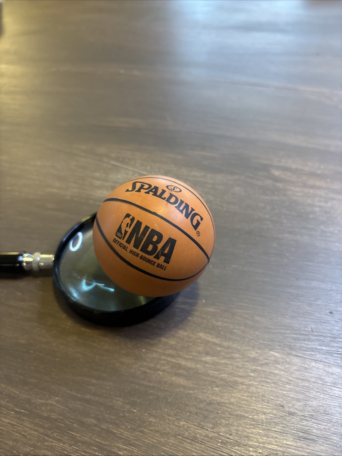 NBA Spalding High Bounce Ball. 2.5in Diameter In Size