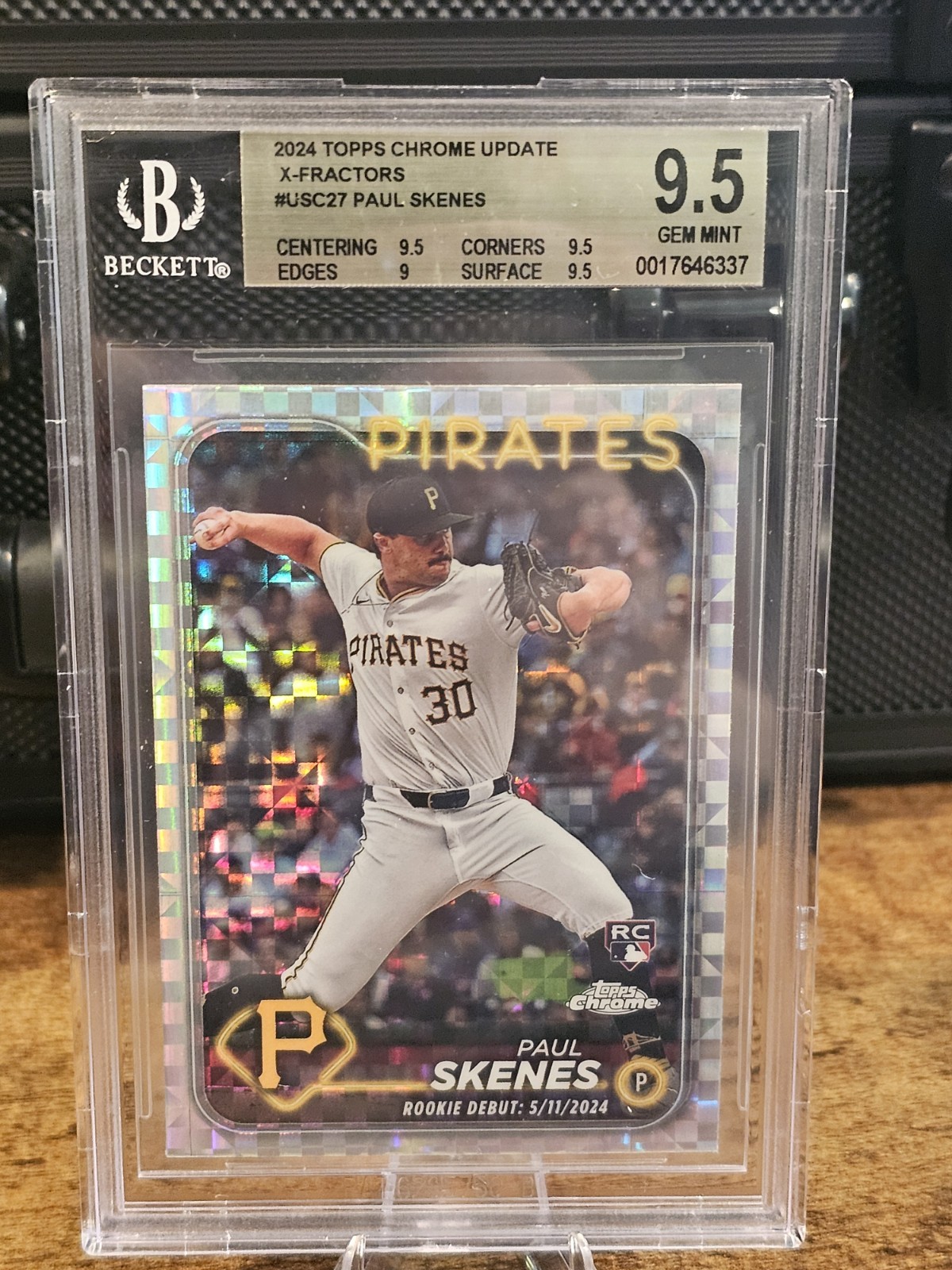 2024 Topps Chrome Update – Paul Skenes #USC27 X-Fractors (RC) BGS 9.5