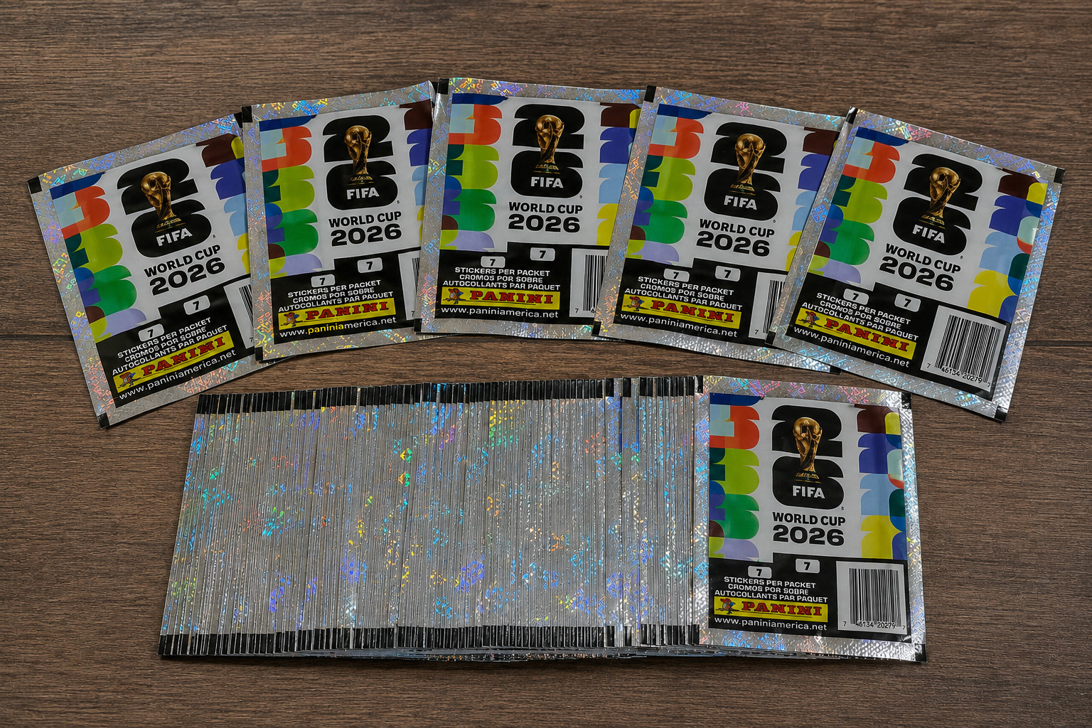 50 Official Panini FIFA World Cup 2026 Sticker Packs – Sealed & Authentic