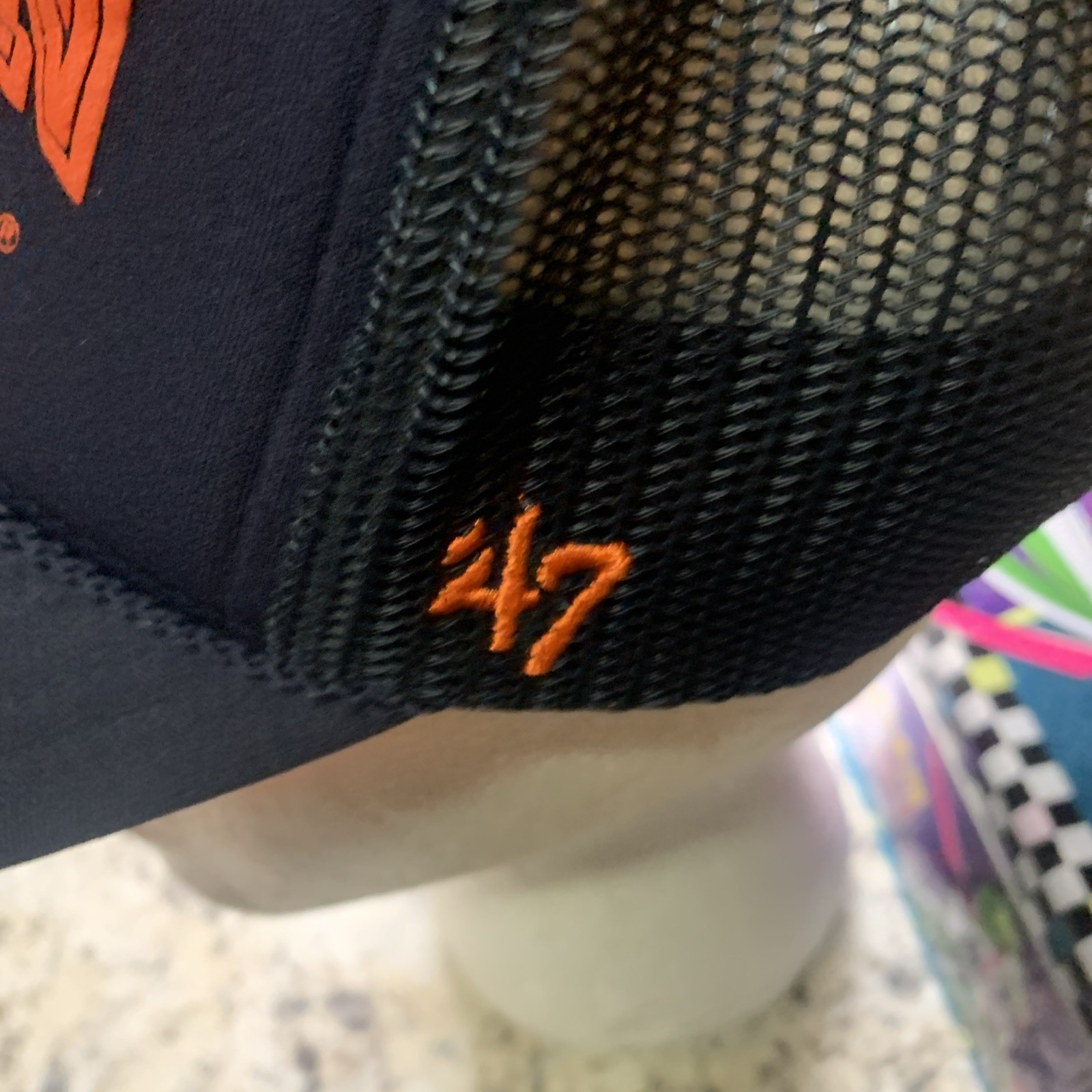 ‘47 Brand NCAA Auburn Tigers Script Navy Blue Mens Fancy Rope Hat Cap Snapback