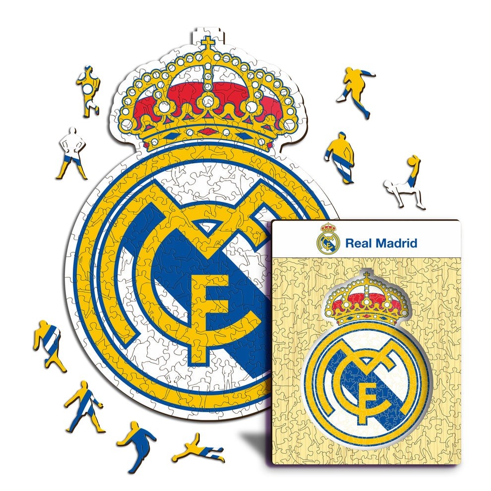 Official REAL MADRID Football Club Crest LARGE Wooden Puzzle New & Sealed 500pcs