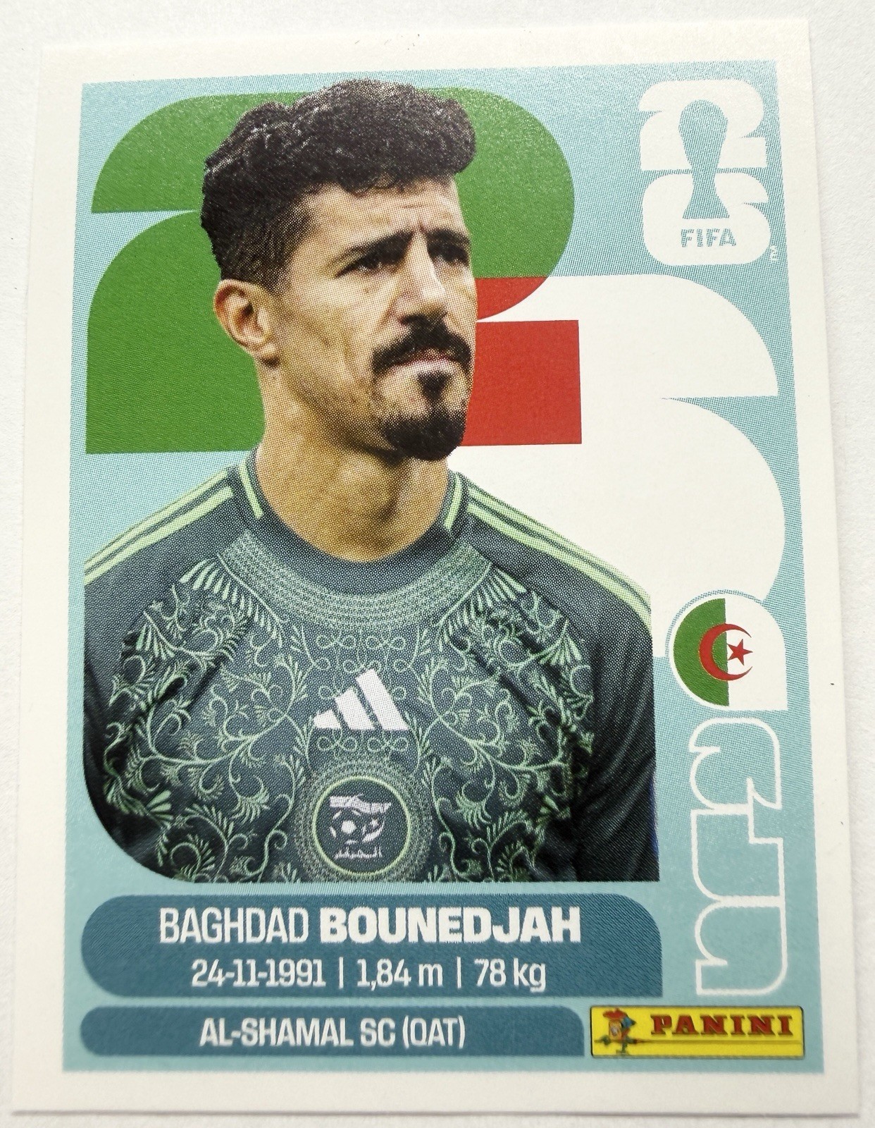 Baghdad Bounedjah ALG 19 Panini FIFA World Cup 2026 Sticker Algeria