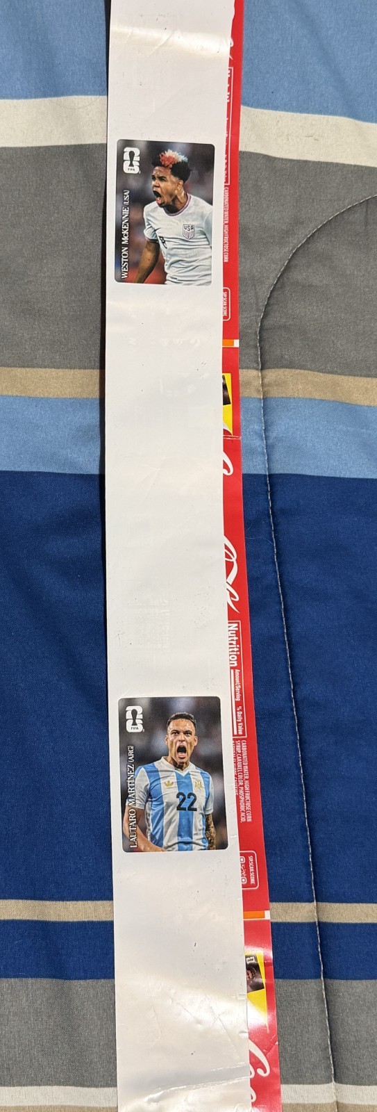 COMPLETE UNCUT ROLL: 2026 World Cup Coca Cola – Panini Soccer Stickers-set of 12