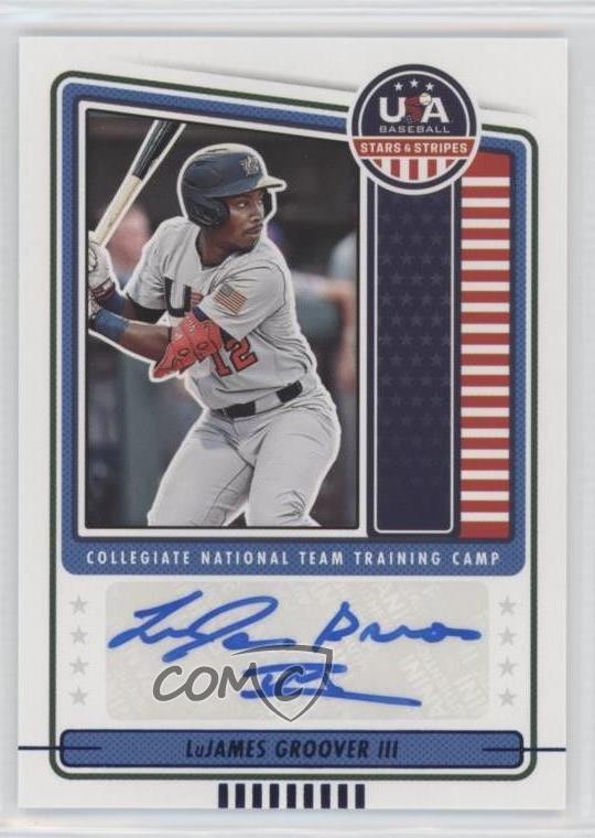 2023 USA Baseball Stars & Stripes Gino Groover LuJames III (Blue Ink) Auto 2f4