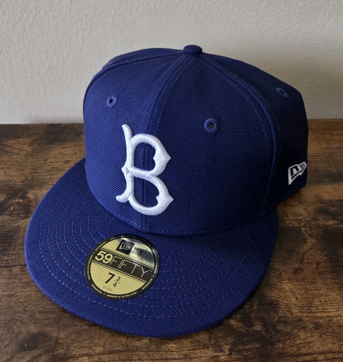 BROOKLYN Dodgers LA New Era 59fifty Hat Cap 100th ANNIVERSARY Gold Size 7 3/4