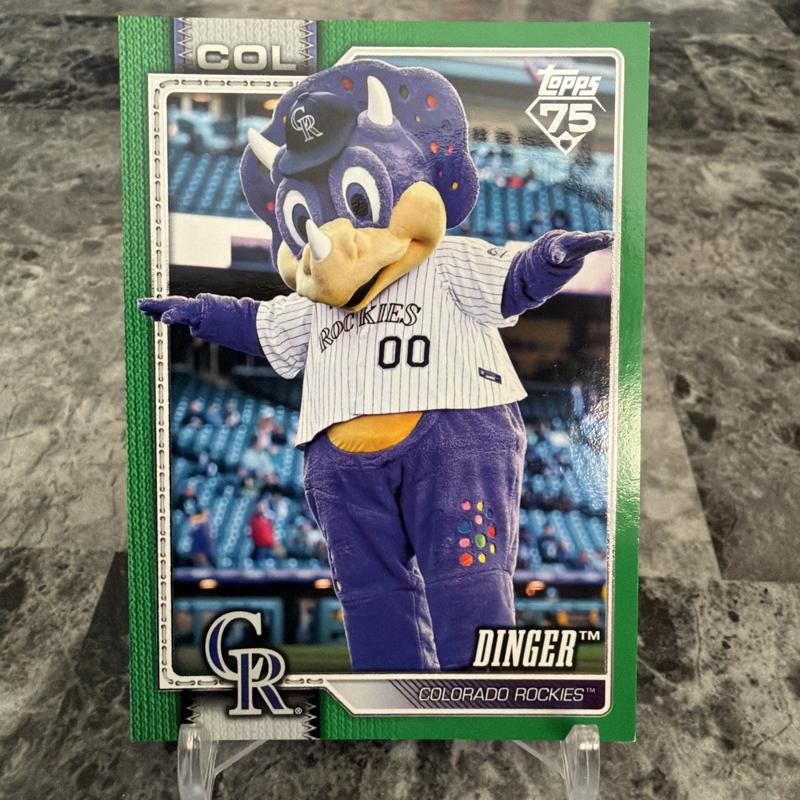 2026 Topps Celebration Dinger Mascot Green /99 Rockies M-4 Colorado