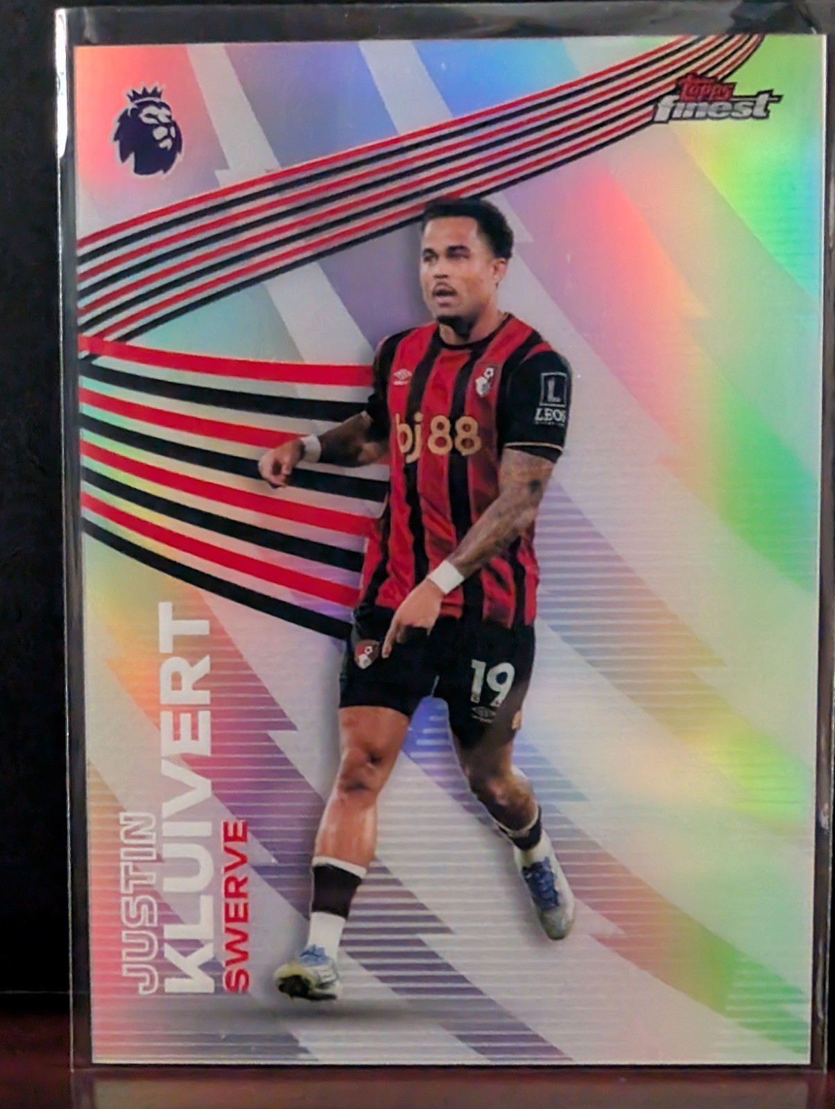 2024 Topps Finest EPL Swerve #SV-1 Justin Kluivert – Bournemouth