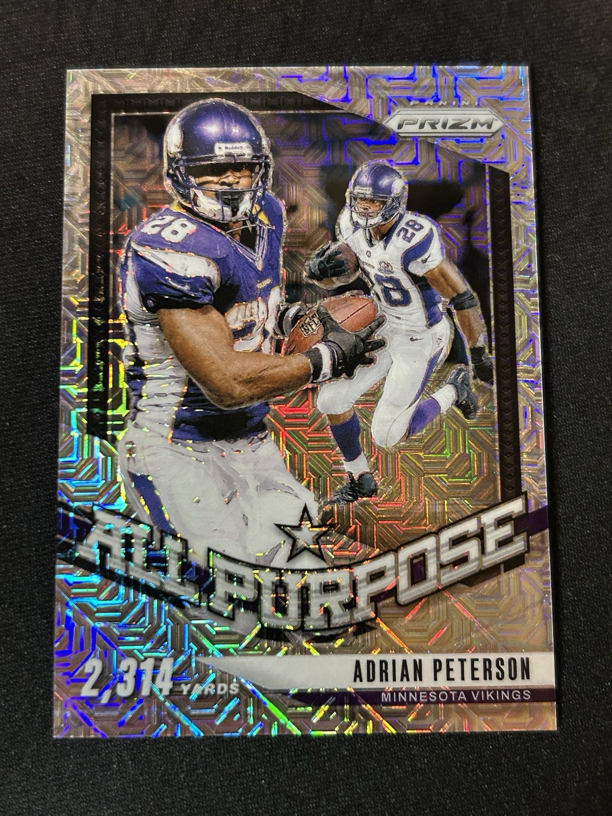 2024 Panini Prizm – All Purpose Adrian Peterson #9 Mojo Prizm /25 Vikings