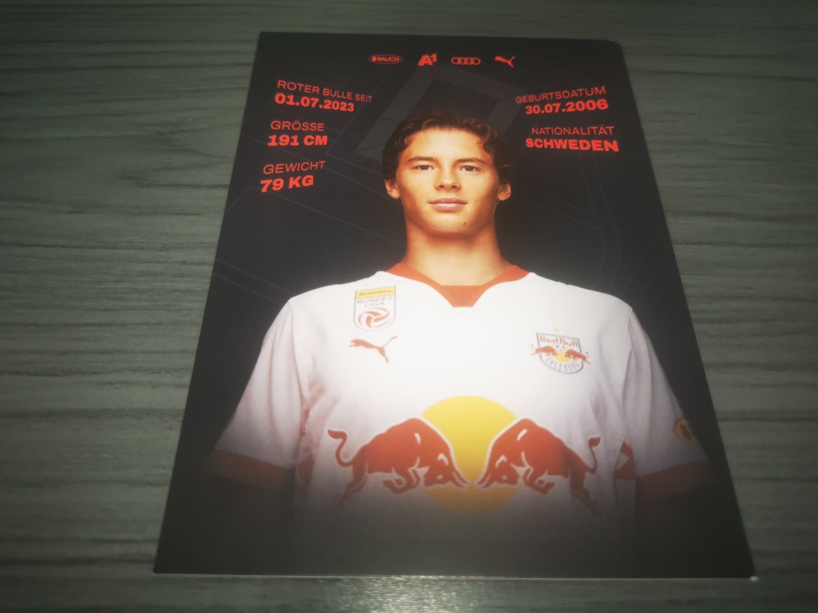 John Mellberg hand signed Red Bull Salzburg Club autograph card