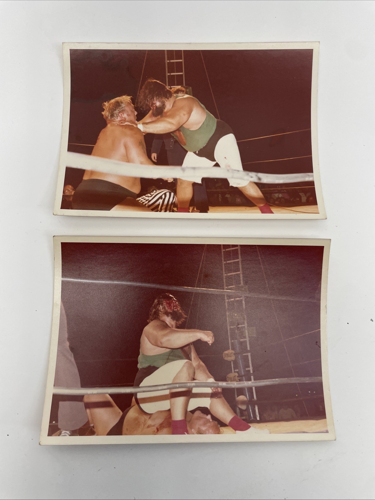 Original Vintage 70’s Wrestling Photo Unknown Bloody WWwf Nwa Awa 1975 Wwf
