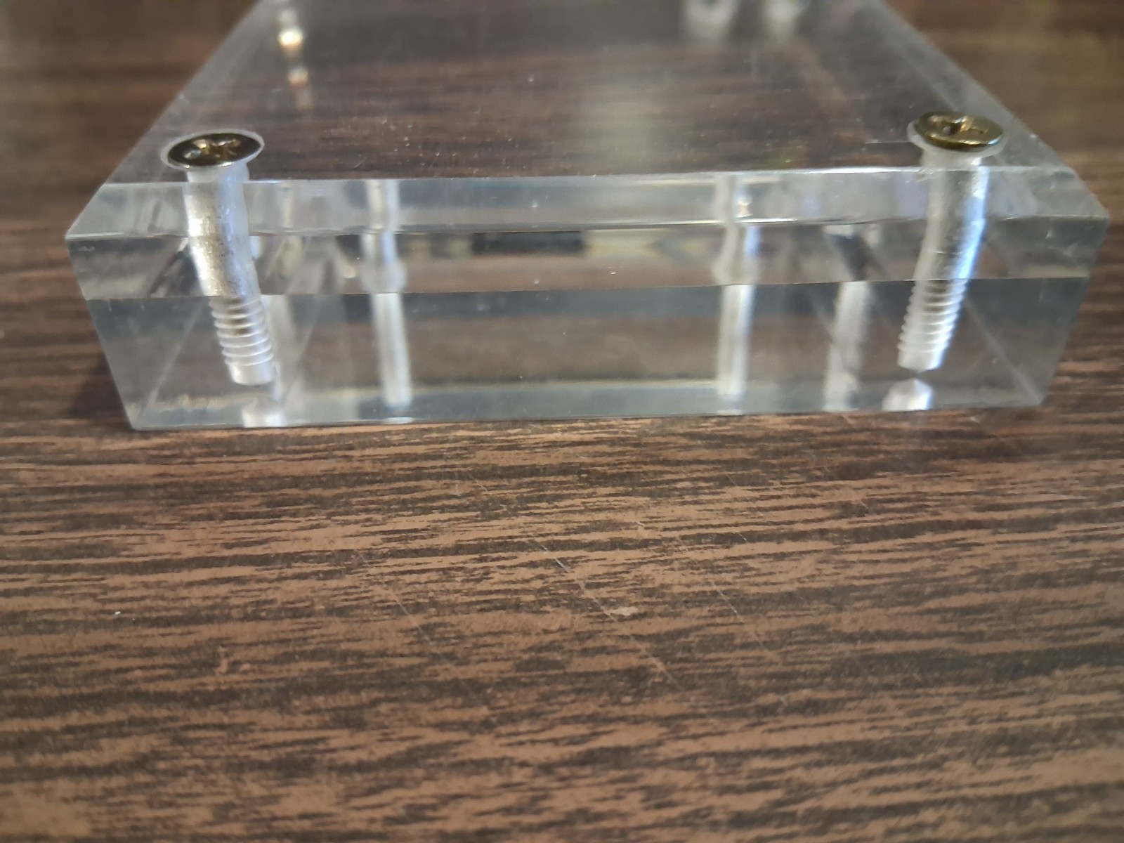 (ONE) BASEBALL CARD ACRYLIC GLASS PROTECTIVE CLEAR HOLDER, 6″ x 3.5″, 1″ THICK