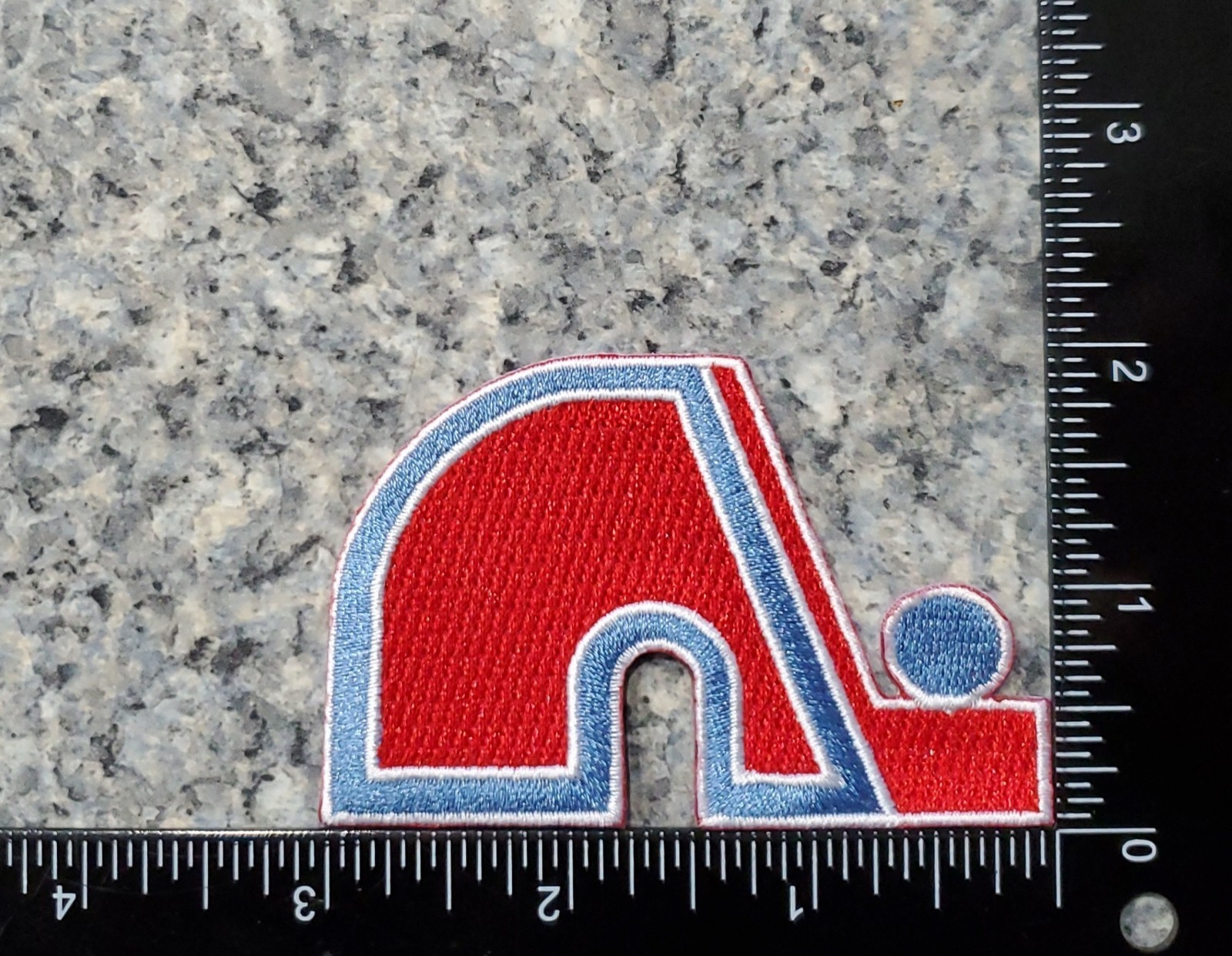 Vintage Quebec Nordiques  Logo Patch. NHL. Embroidered. Iron On. 3″x2″