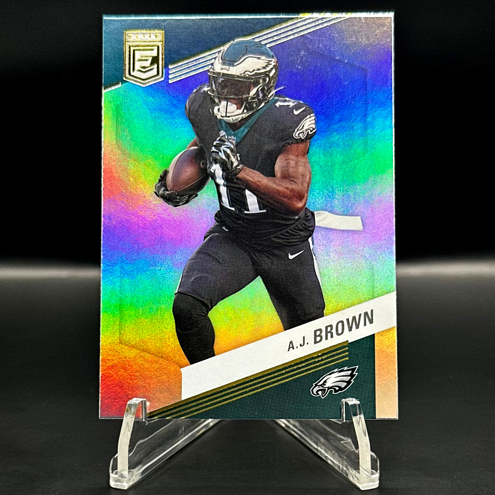 2023 Panini Donruss Elite A.J. BROWN #1 Base Holofoil – Philadelphia Eagles