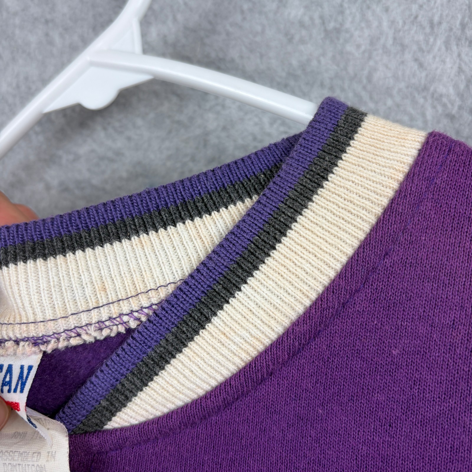 Vintage Tampa Bay Devil Rays Sweatshirt Mens XL Purple Henley Pullover 90s MLB