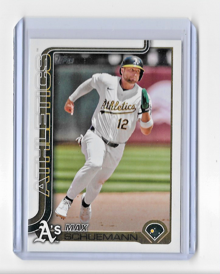 2025 TOPPS SERIES ONE MAX SCHUEMANN BASE CARD – CARD #305 – OAKLAND ATHLETICS