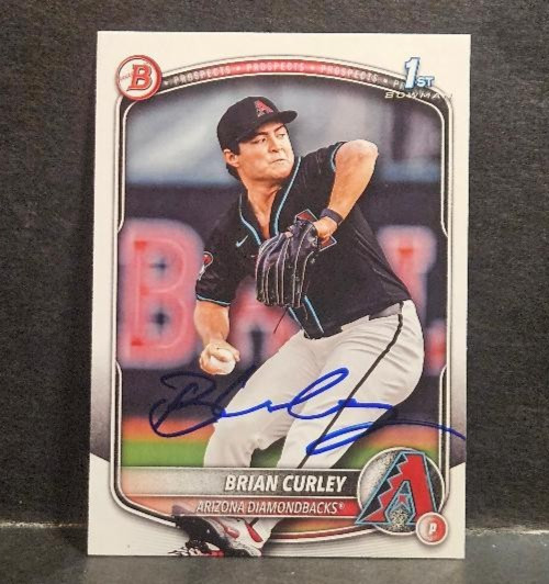 2025 Bowman Draft Brian Curley 1st Bowman Non-Chrome Auto Signed IP D-Backs