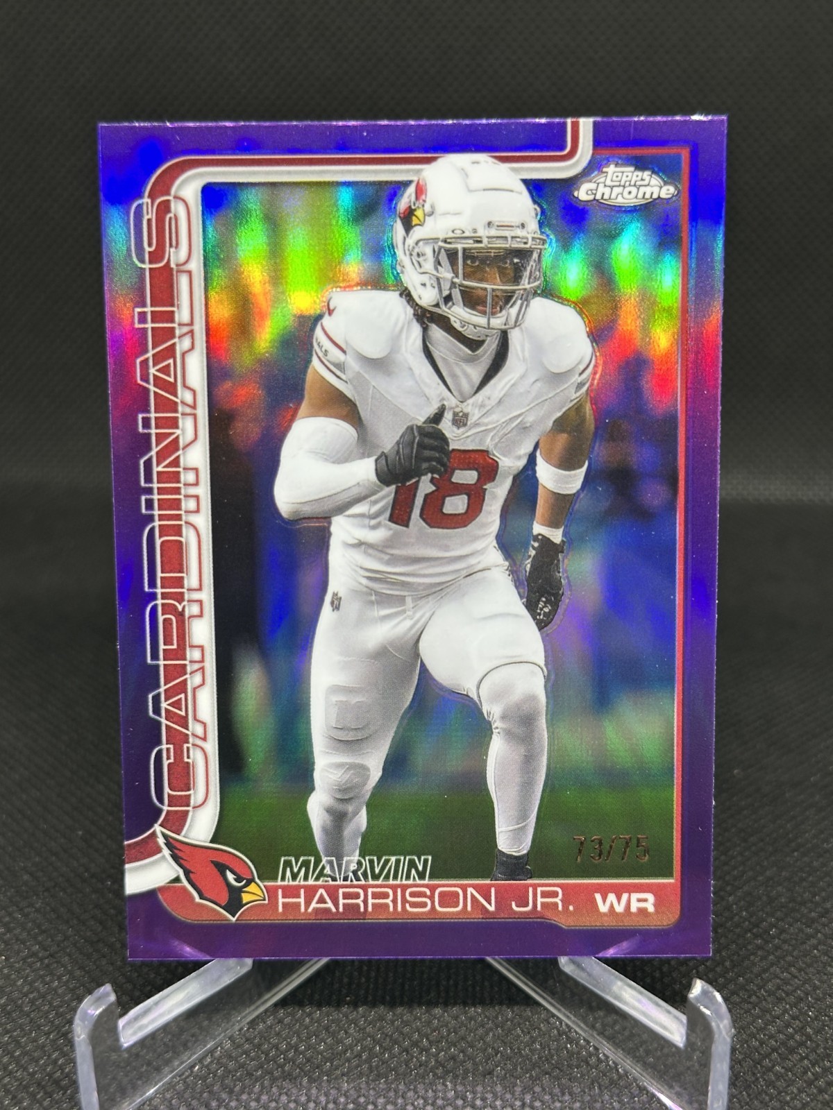 2025 Topps Chrome Marvin Harrison Jr. True Purple /75 Cardinals