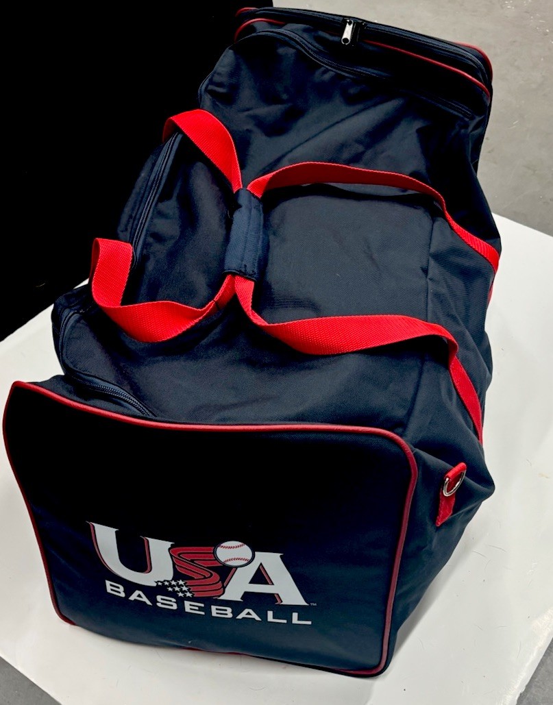 Team USA Baseball Team Issued Used Travel Equipment Bag – Navy Red