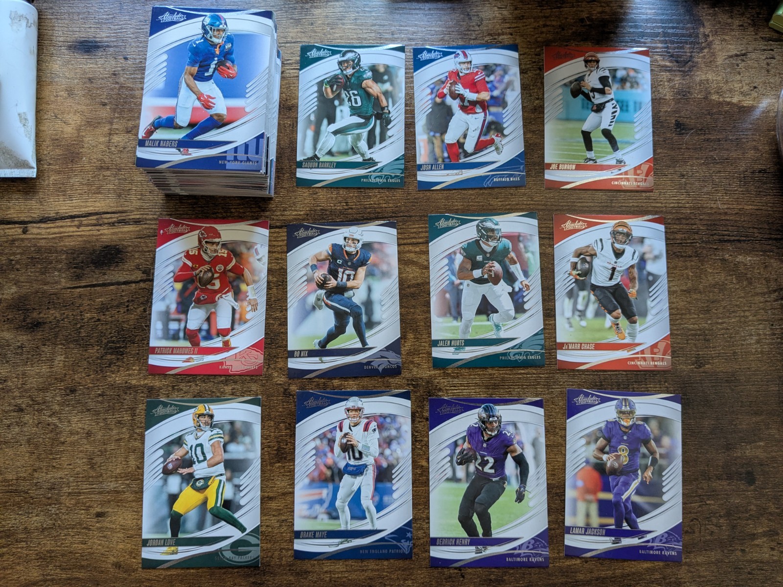 2025 Absolute Panini Football Cards COMPLETE SET 1-100 Vets BV $110!!