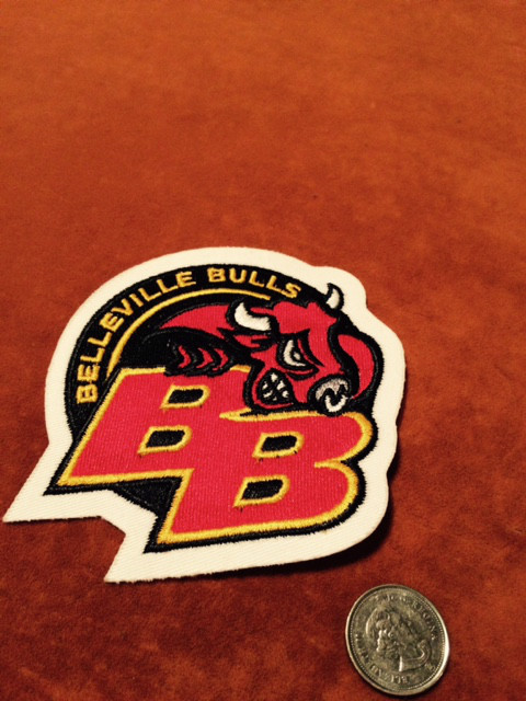 Belleville Bulls Stitched Shoulder OHL Hockey Crest Patch Logo 4 by 4.2 inches
