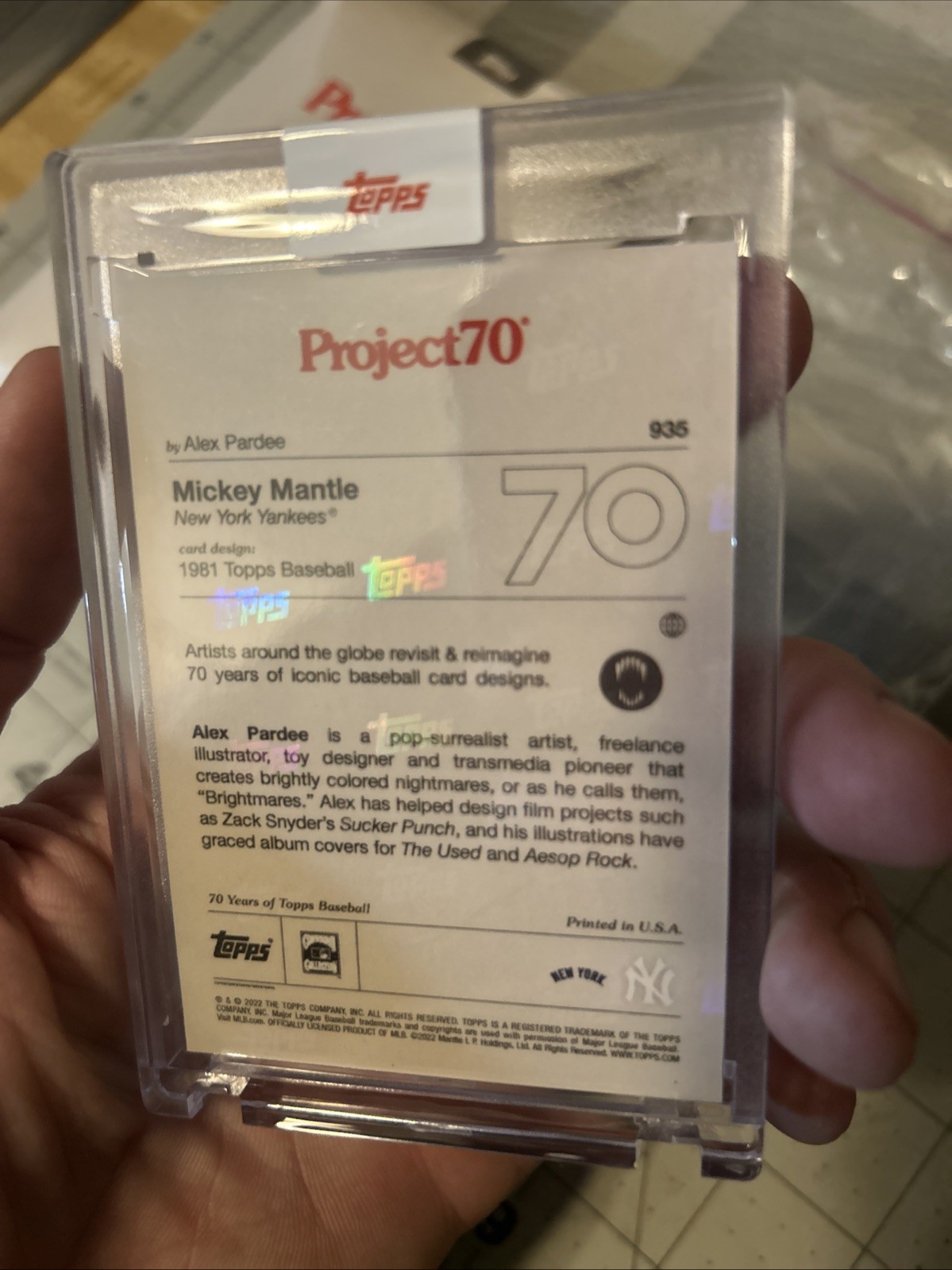 2021 Topps Project 70 1981 MICKEY MANTLE #935 by Alex Pardee 12,112 Printed FREE