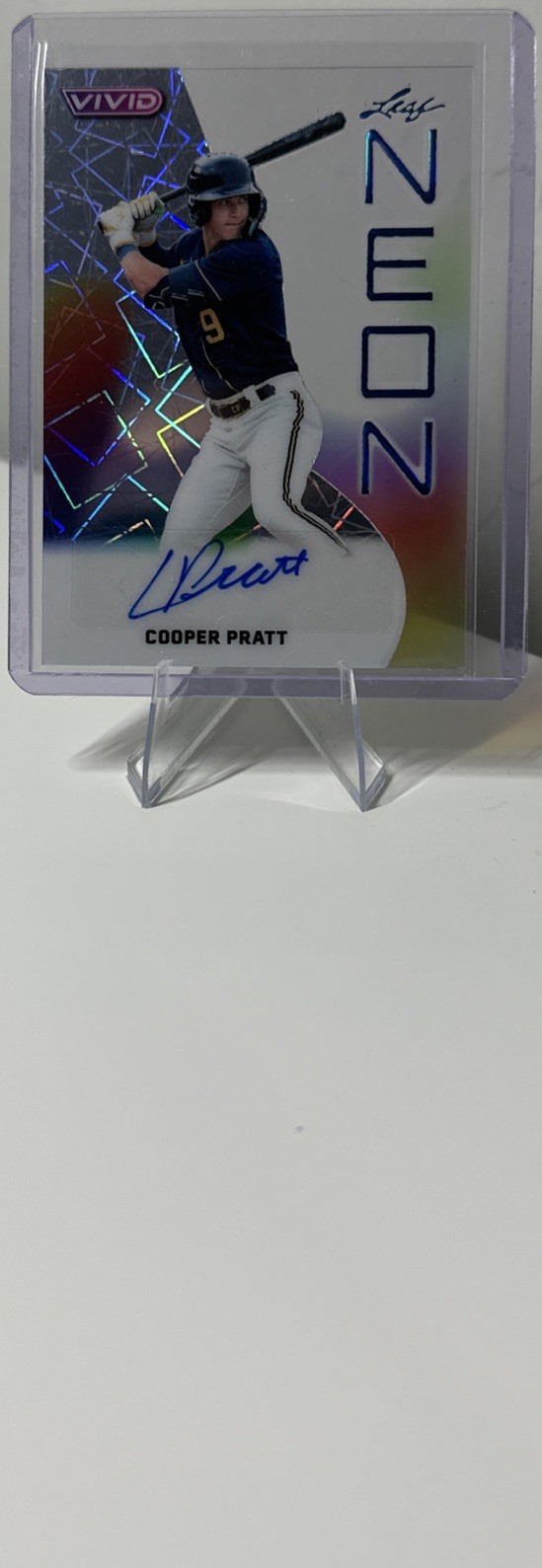 🔥2025 Leaf Vivid Cooper Pratt RC Neon Lazer Refractor Auto /6🔥