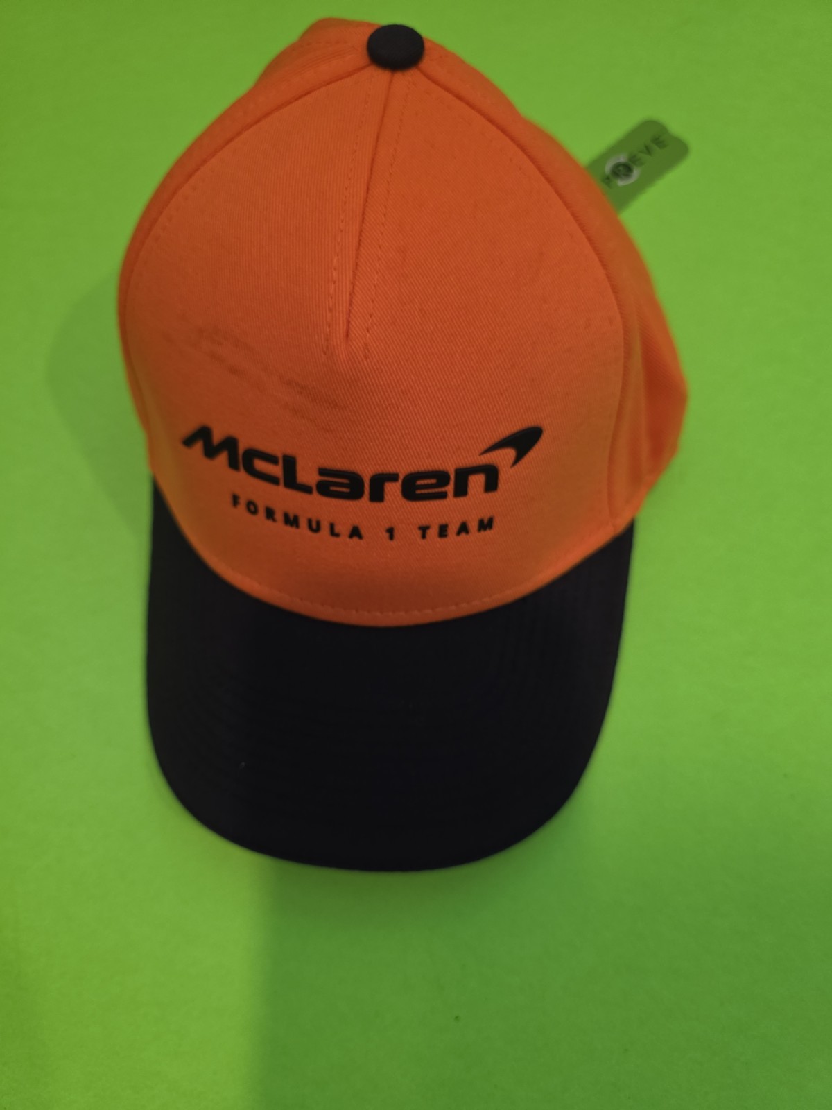 McLaren F1 Racing Formula 1 Team Papaya & Black Cap Hat Okta Logo SnapBack
