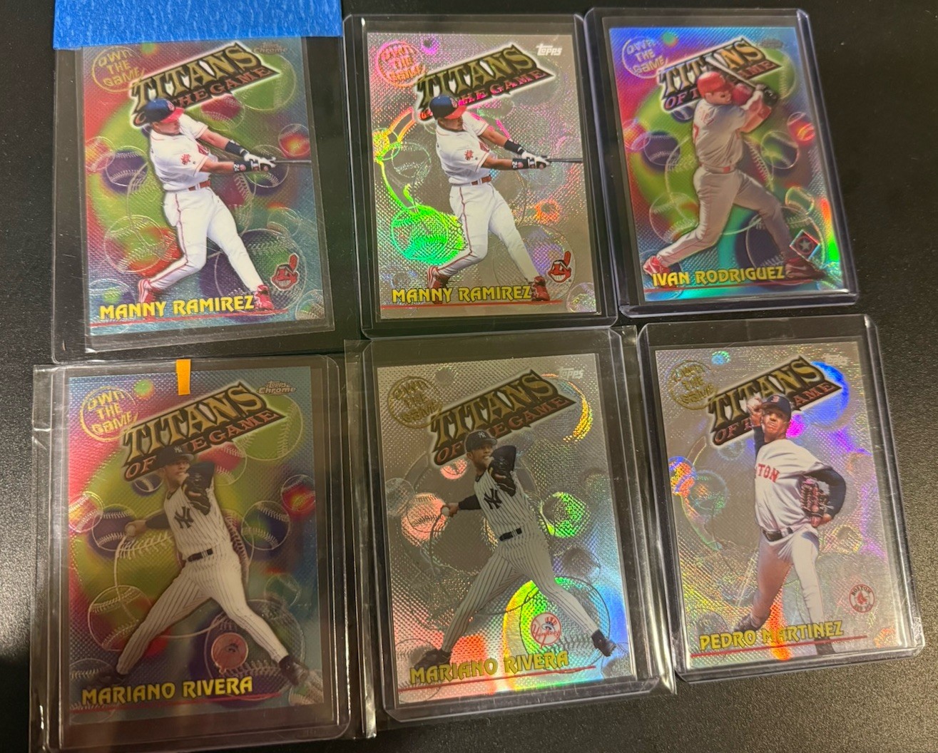 2000 Titans Of The Game Insert 6 Card Lot Manny, Pedro, Rivera, Pudge