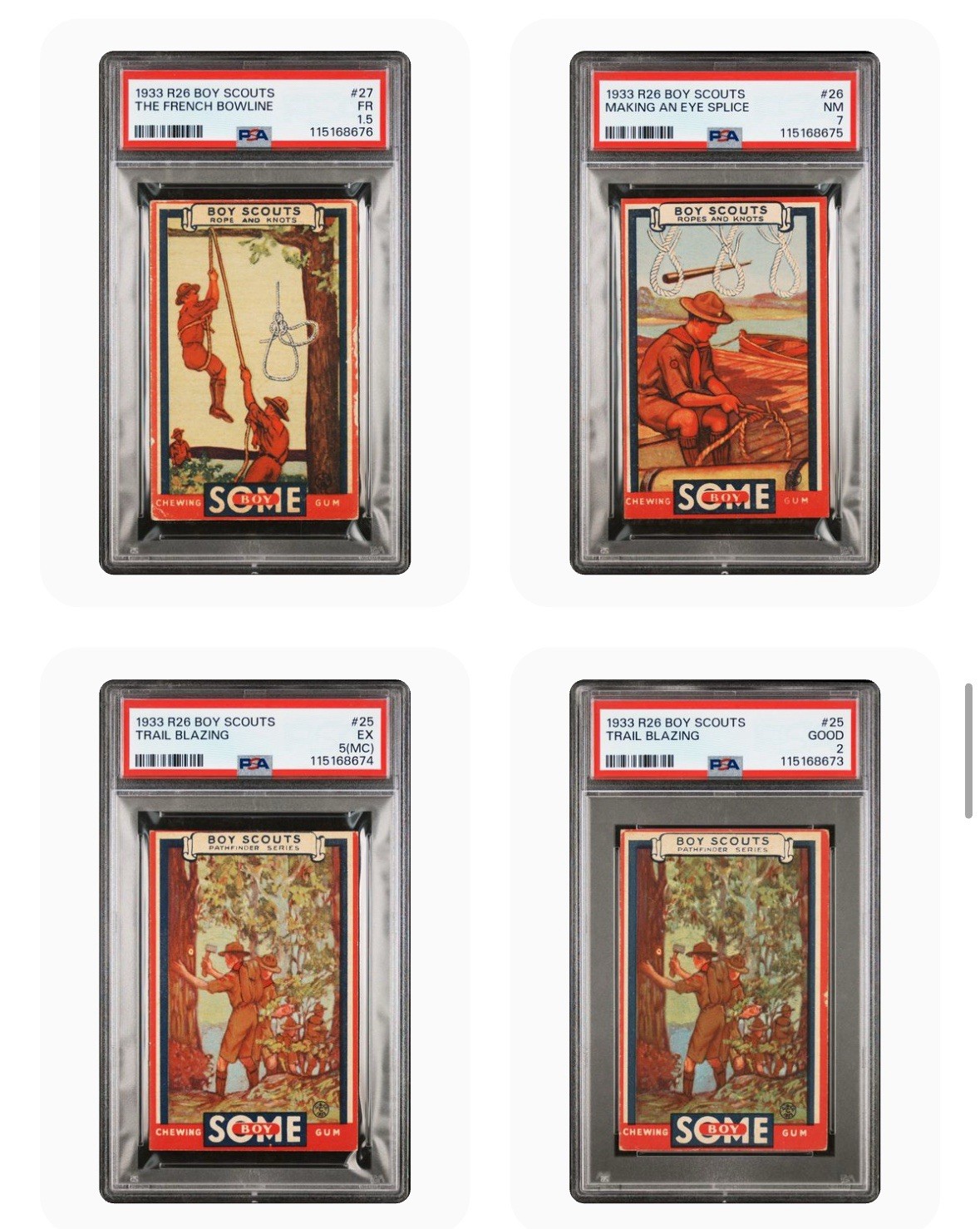 1933 Goudey Some Boy Scouts R26 Complete Set 48ALL GRADED! AVG PSA 4.2! SCARCE!