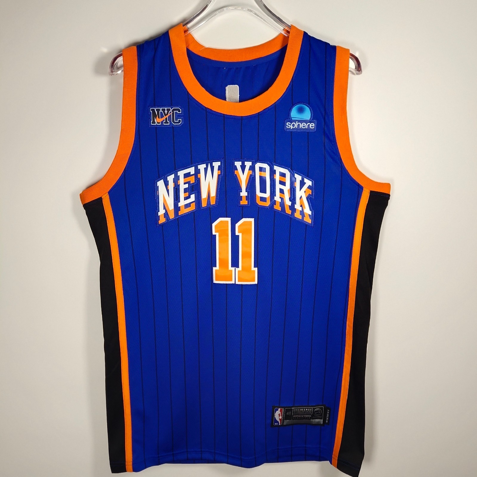Jalen Brunson #11 Blue Jersey Sleeveless Retro Embroidered New