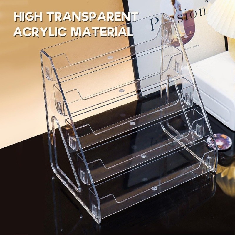5Tier Display Rack Transparent Storage Rack Multifunctional Counter Display Rack