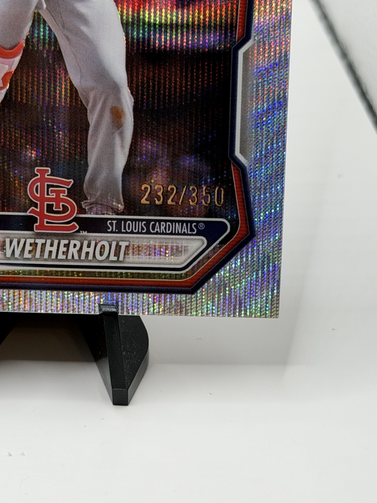 2026 Bowman Chrome JJ Wetherholt #BCP-115 Cardinals Wave Refractor /350