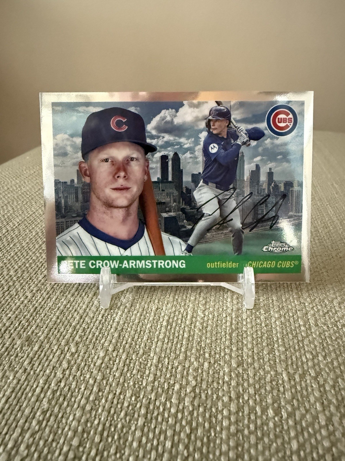 2025 Topps Chrome Platinum Pete Crow-Armstrong City Variation #55CV-18