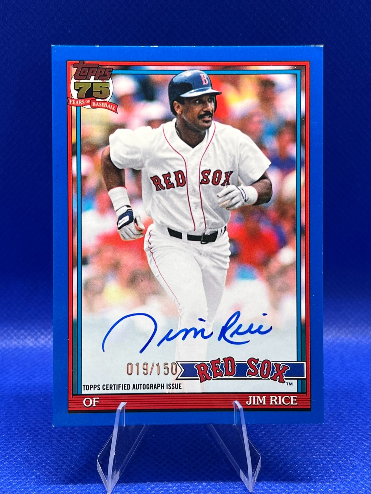 2026 Topps Series 1 Jim Rice Auto 1991 Throwback Blue /150 Red Sox (READ INFO)