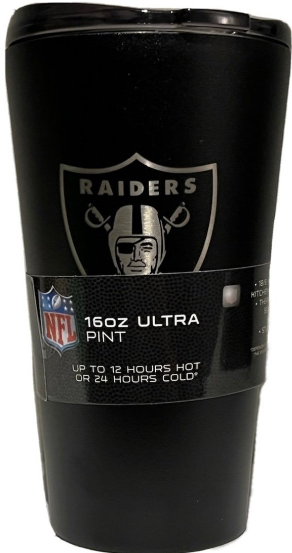 Las Vegas Raiders 16oz Tumbler Licensed By Logo Brands
