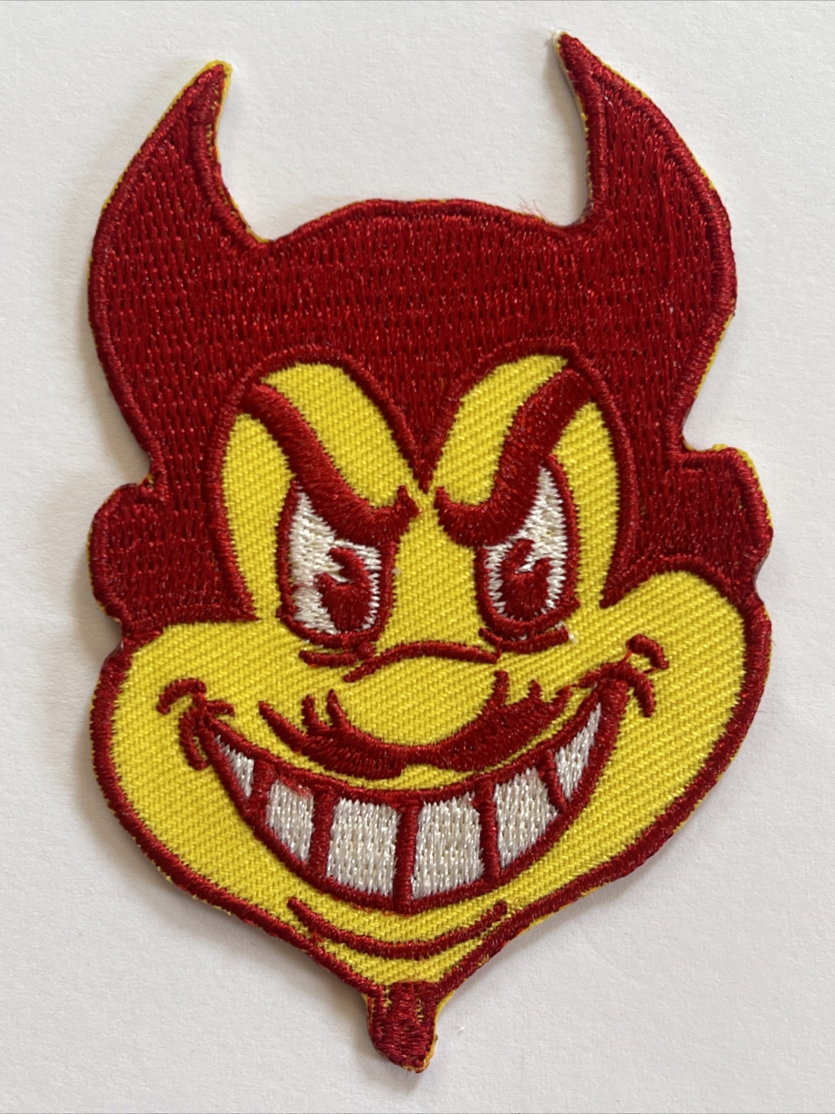 ASU Arizona State University Sun Devils vintage embroidered iron on patch 3 X 2”