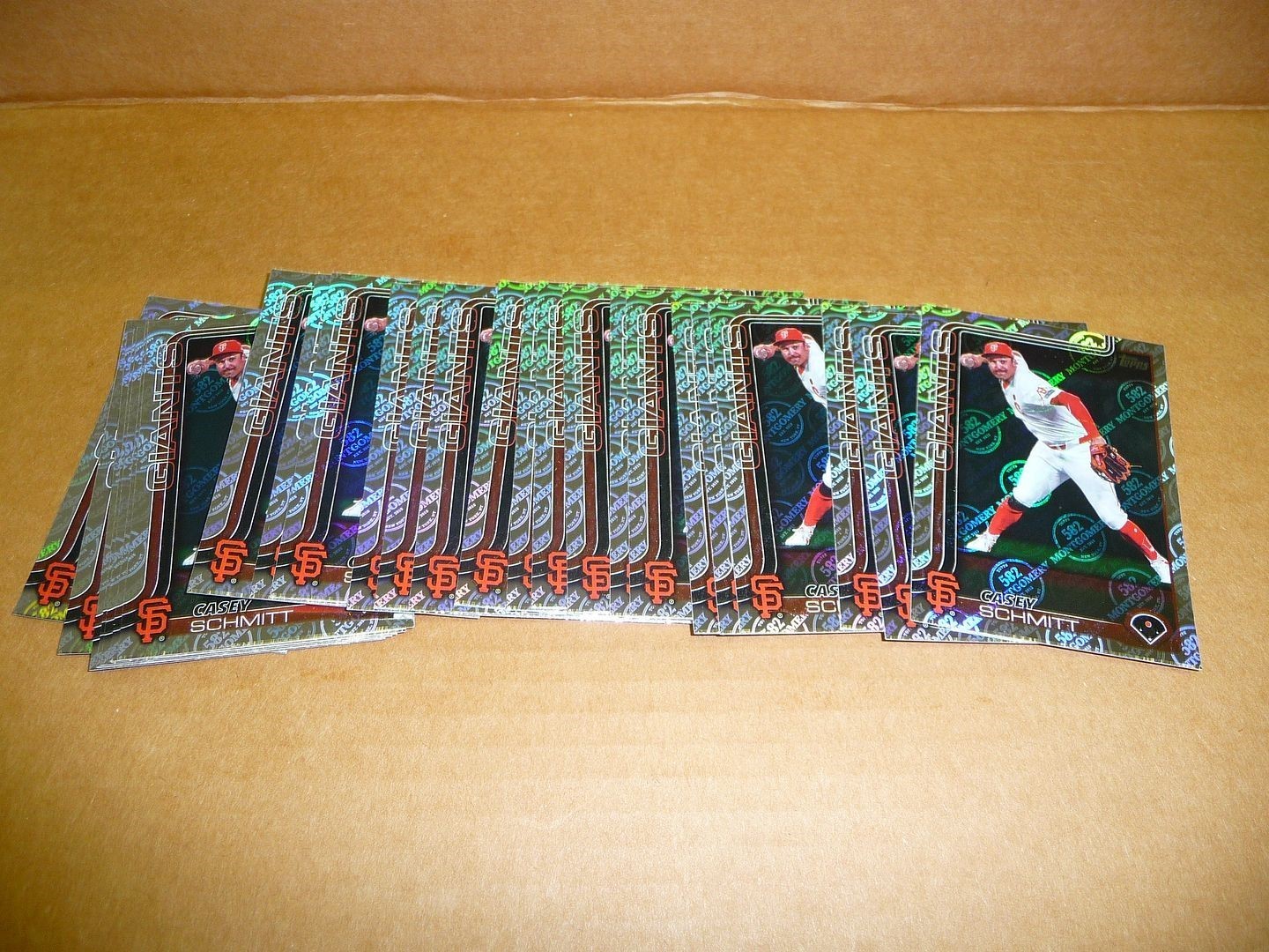 2025 Topps 582 MONTGOMERY CLUB FOIL LOT OF 35 CARDS CASEY SCHMITT GIANTS #495
