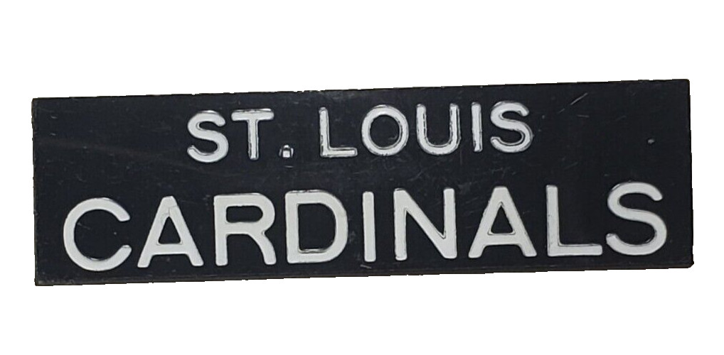 St Louis Cardinals Baseball Black Rectangular Pinback