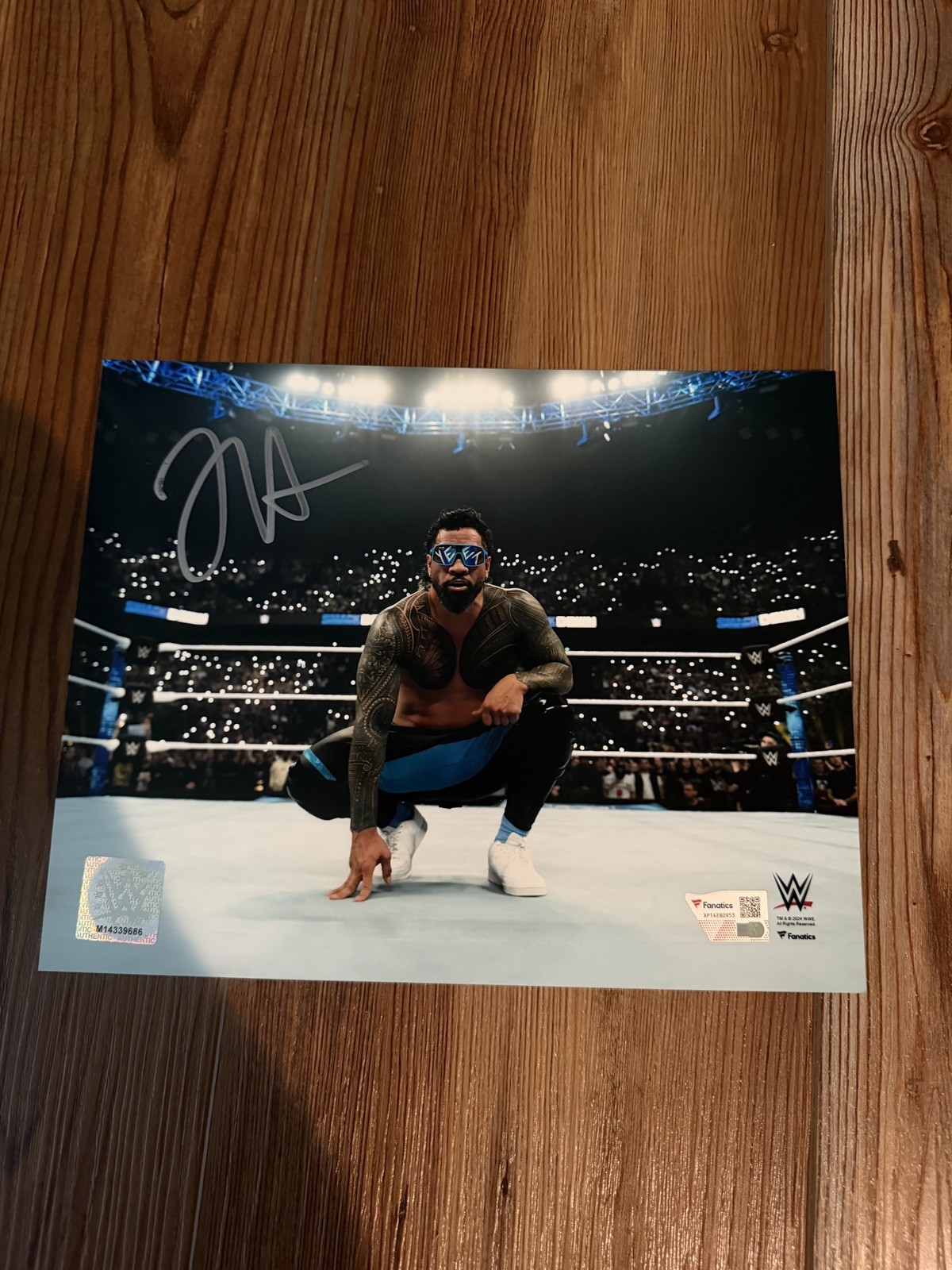 WWE Jey Uso Autographed 8×10 Og Promo Wrestling Signed Rare