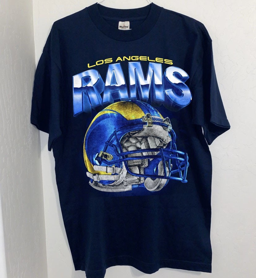 NFL Los Angeles Rams Helmet classic navy t-shirt QT8236