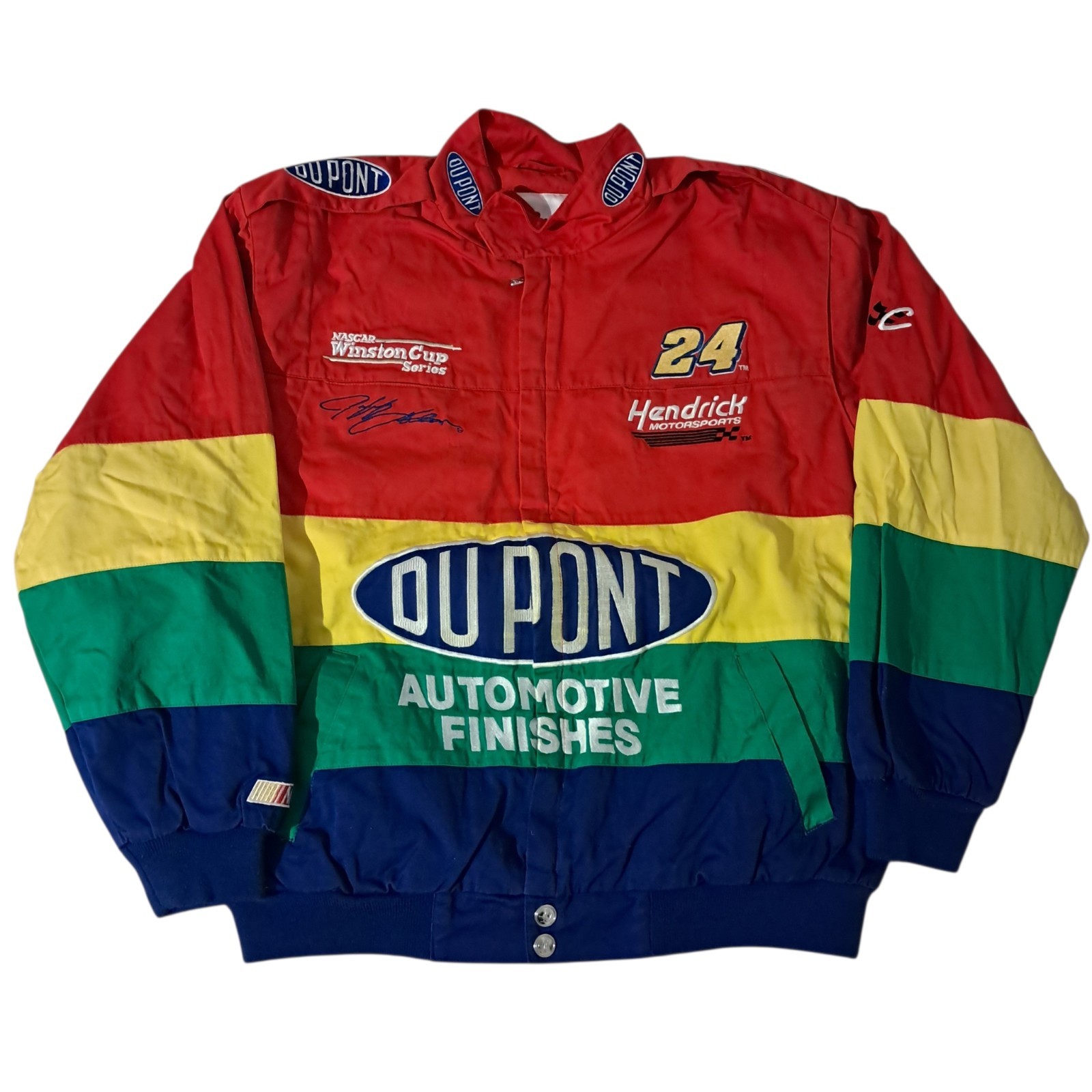 VTG Chase Authentics Jeff Gordon Rainbow Warrior DuPont Racing Jacket 90s M